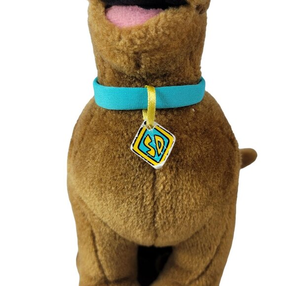 Cartoon Network Scooby Doo Plush Stuffed Brown 11" Smiling Collar Vintage 1998 - Picture 12 of 12